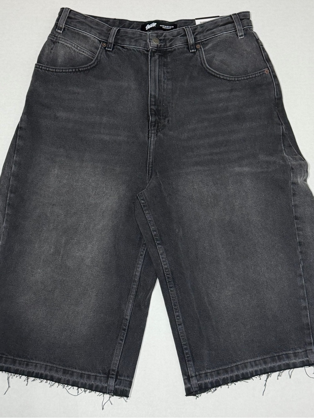 Pull & Bear STWD Oversized Baggy Denim Bermuda Shorts